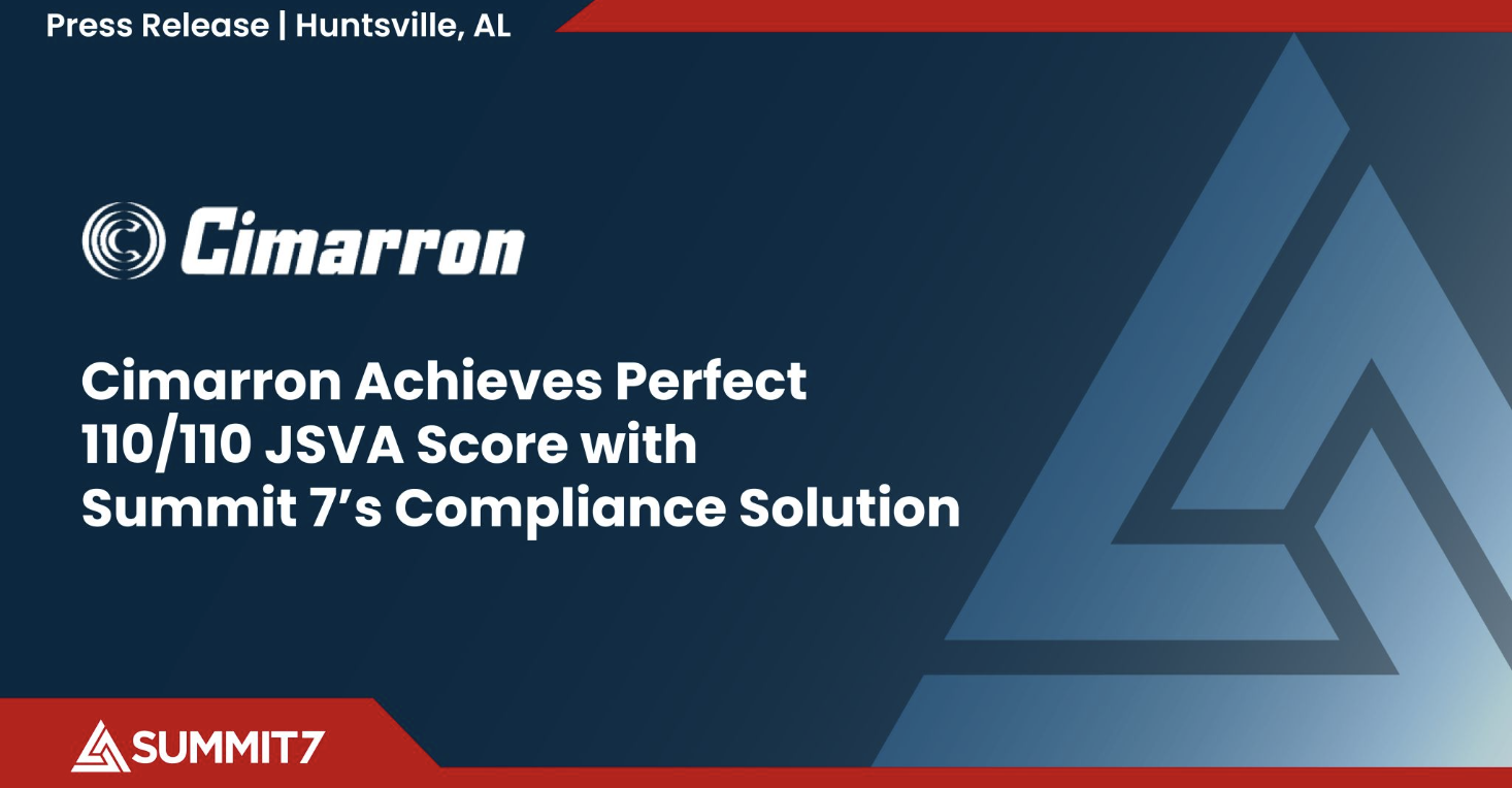 Cimarron Achieves Perfect 110 on JSVA with Summit 7 Support